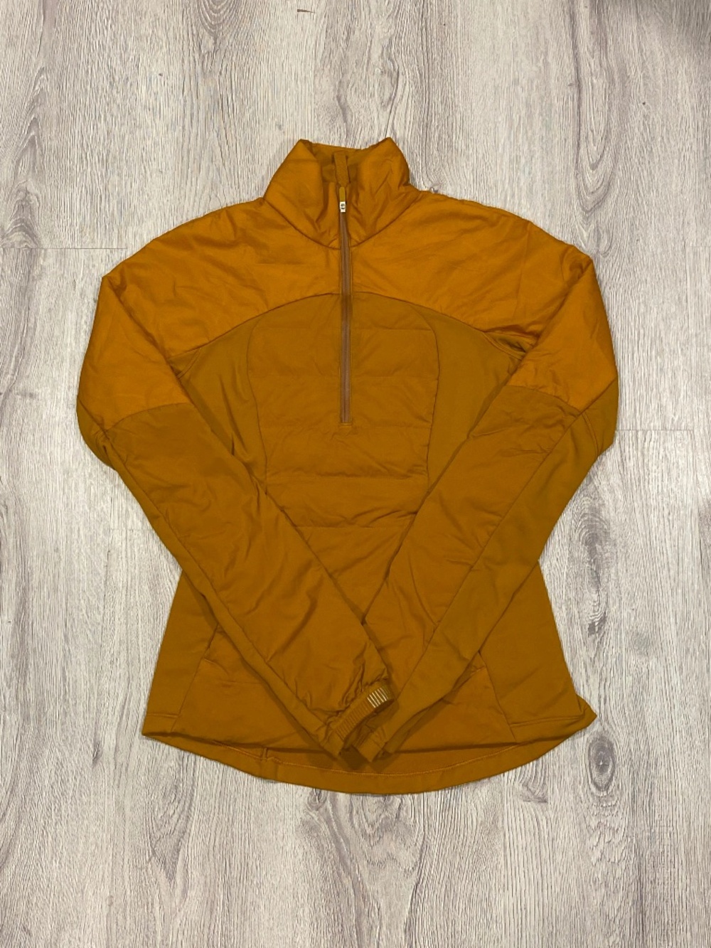 Lululemon Mock Neck Half-Zip Pullover Jacket - Size 2 - Mustard Yellow